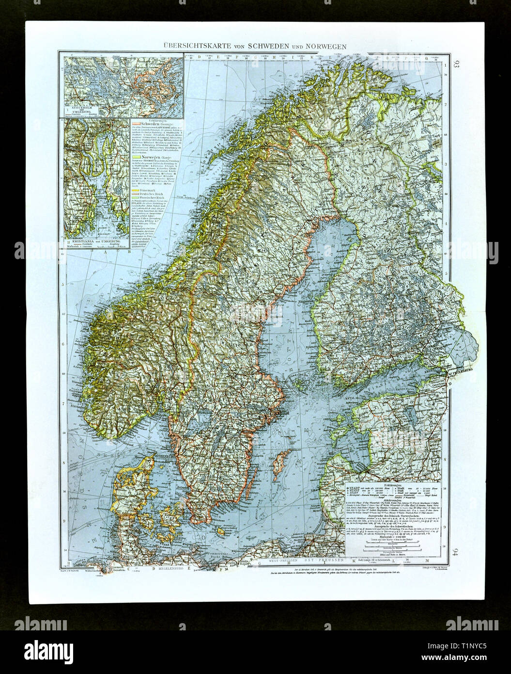 Andrees Antique Map Stock Photo - Alamy