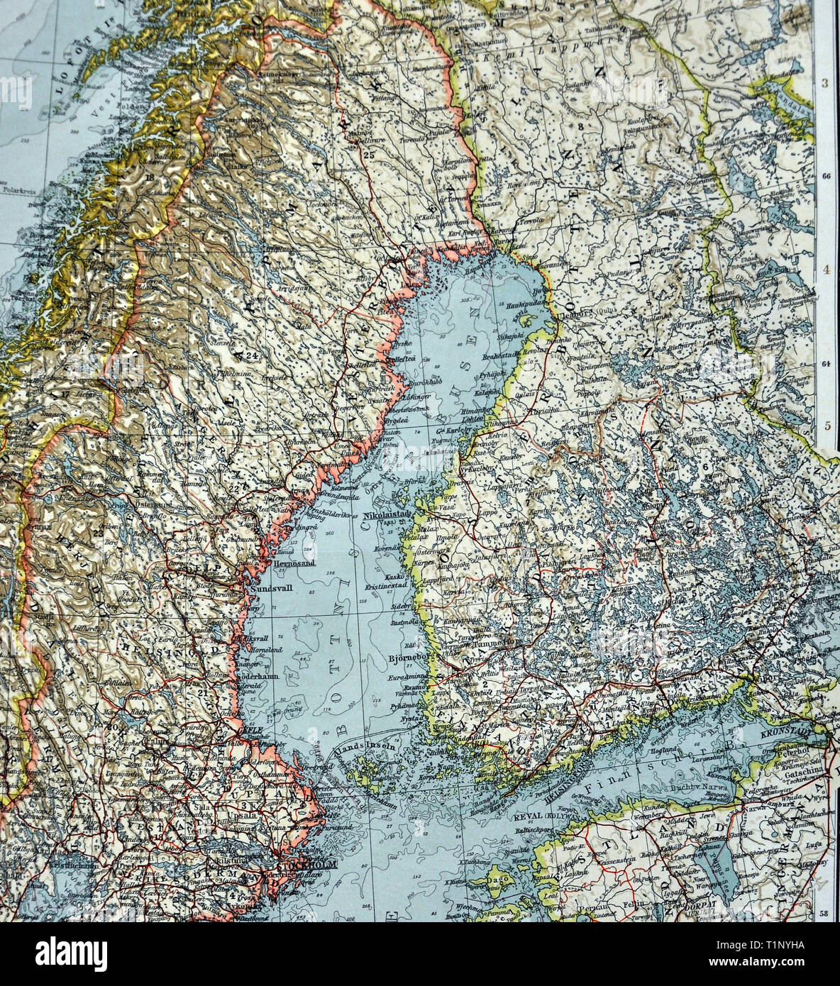 Andrees Antique Map Stock Photo - Alamy