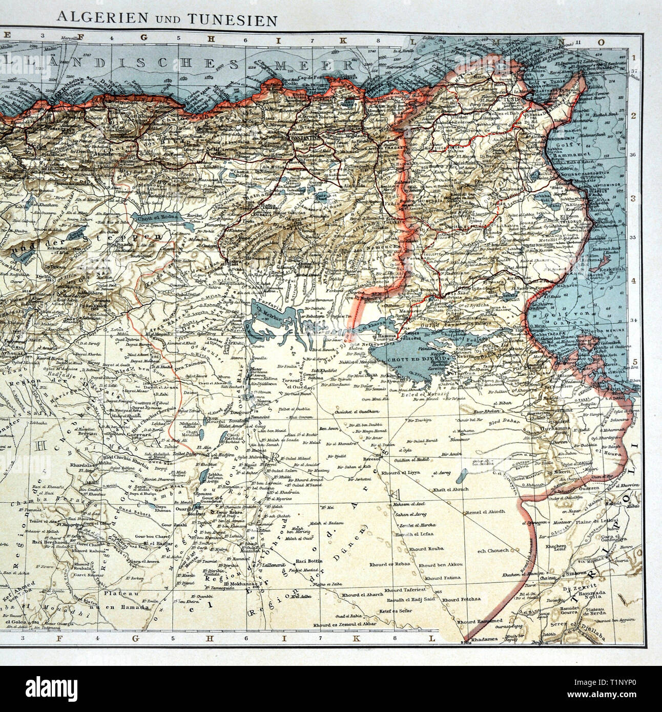 Andrees Antique Map Stock Photo - Alamy