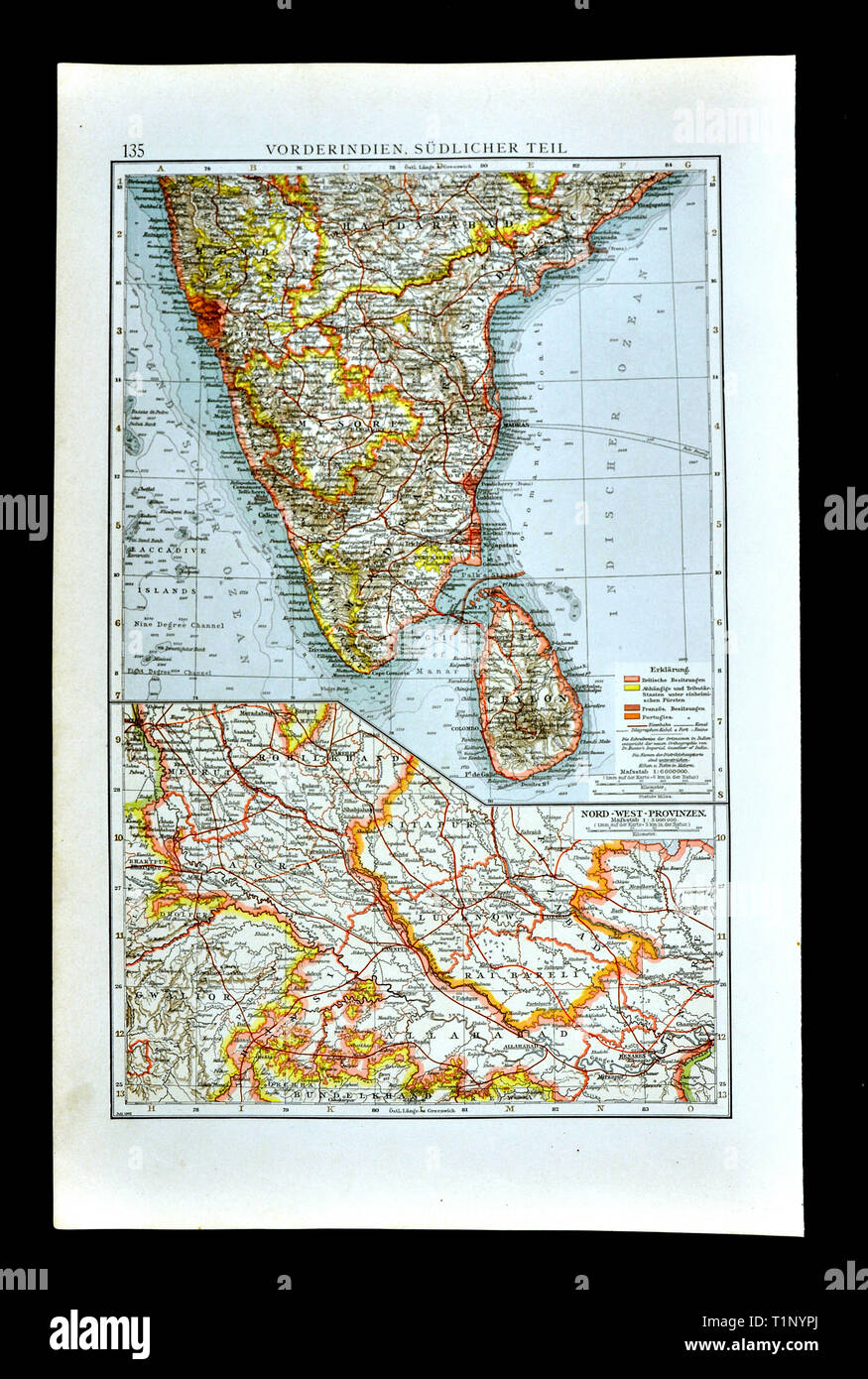 Andrees Antique Map Stock Photo - Alamy