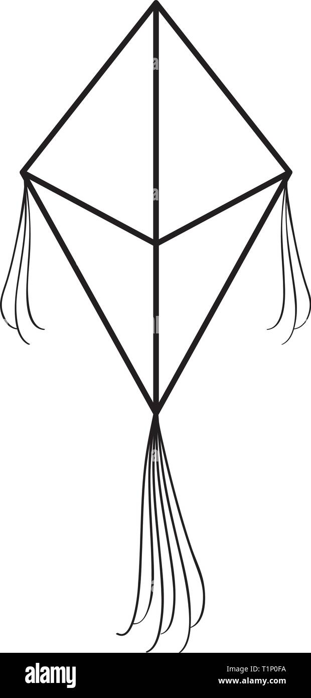 Cartoon flying kite Black and White Stock Photos & Images Alamy