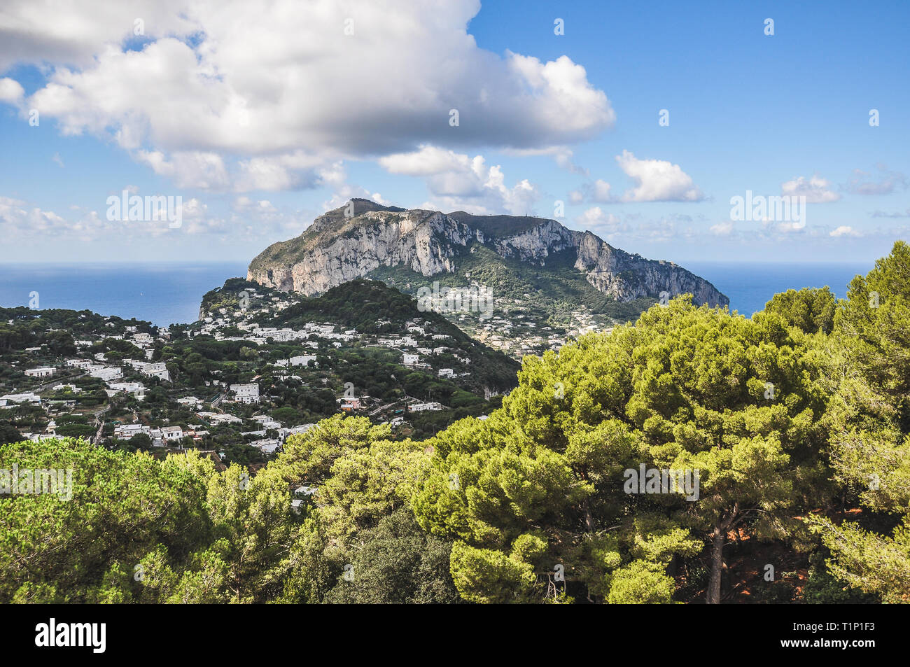 Panorama of the island of Capri Stock Photo
