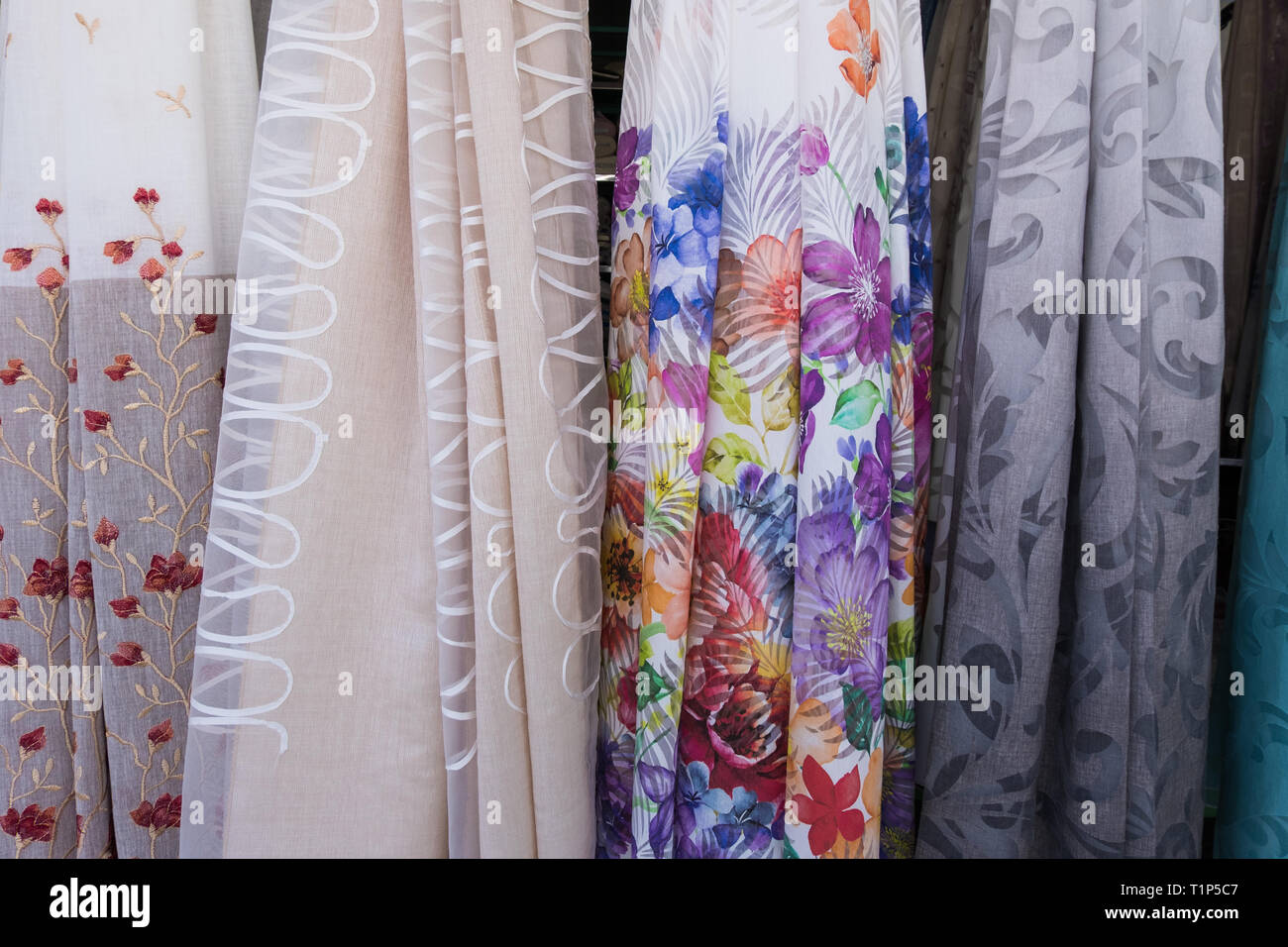 fabric at a fashion store Stock Photo Alamy