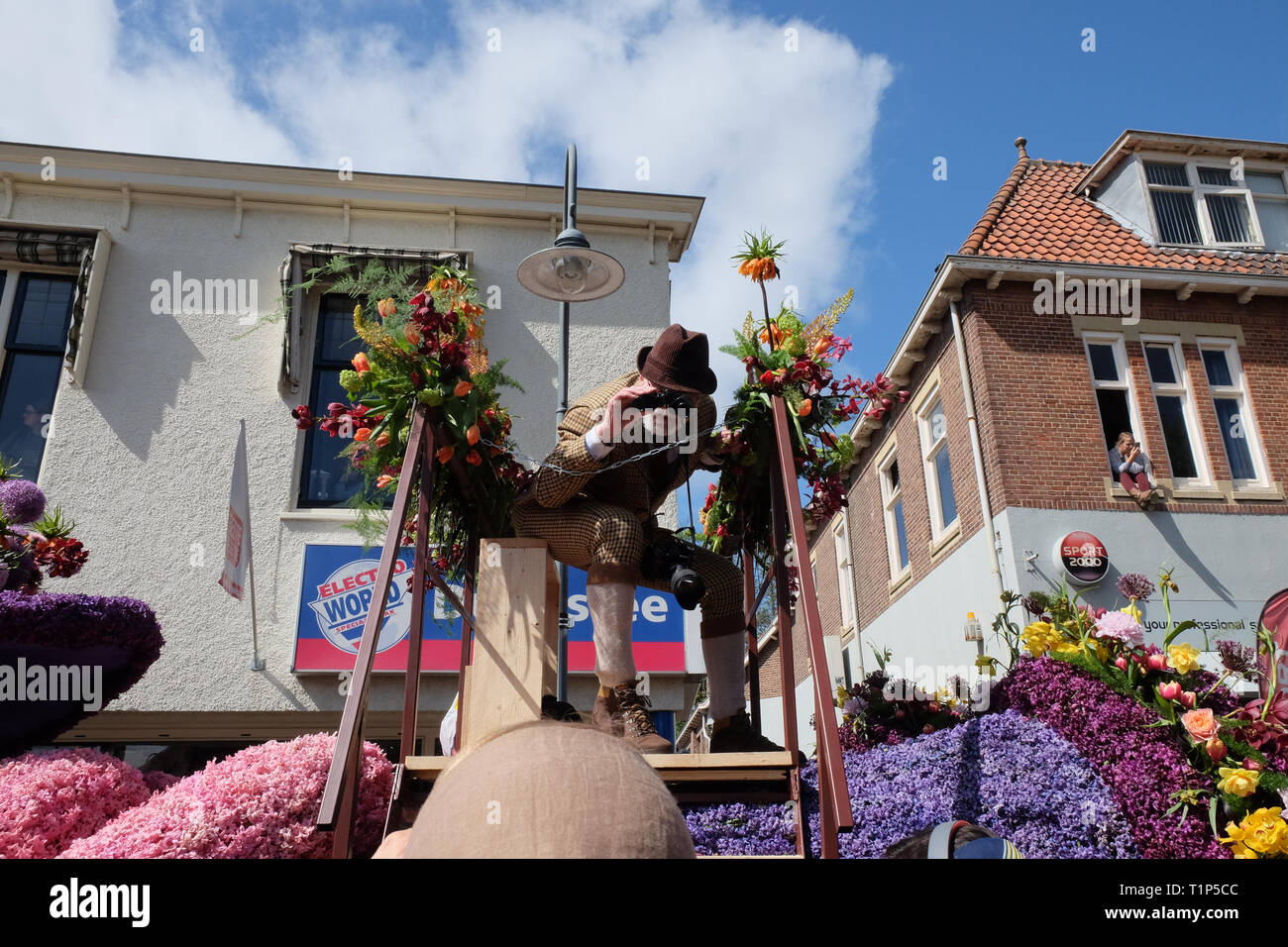 Flowerparade Bloemencorso Bollenstreek in The Netherlands, Sassenheim, April 2017 Stock Photo