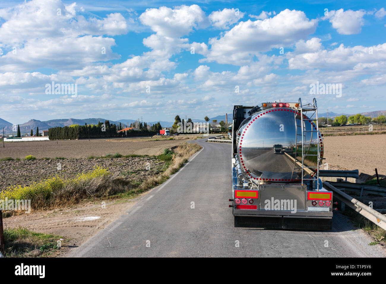 Food tanker truck Stock Photo Alamy