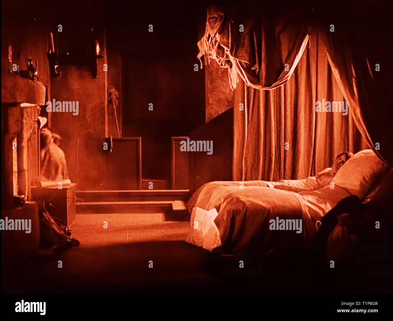 A woman in her bedroom lying in bed Stock Photo - Alamy