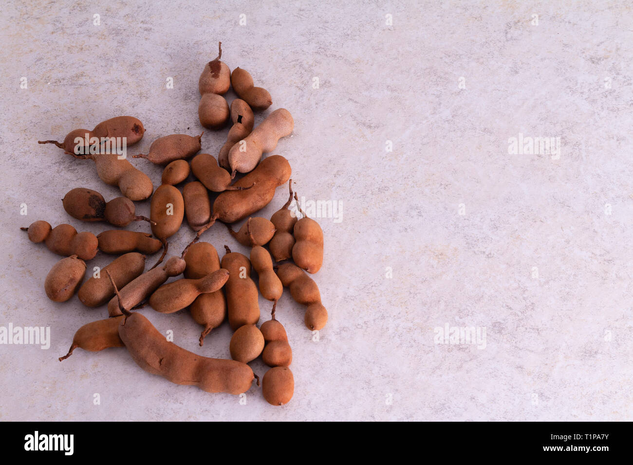 Tamarind fruit with white background Stock Photo
