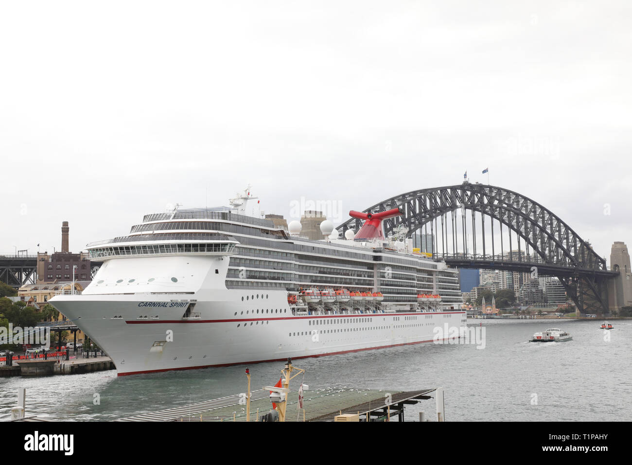 Carnival Spirit Spiritclass cruise ship operated by Carnival Cruise Line docked at the Overseas