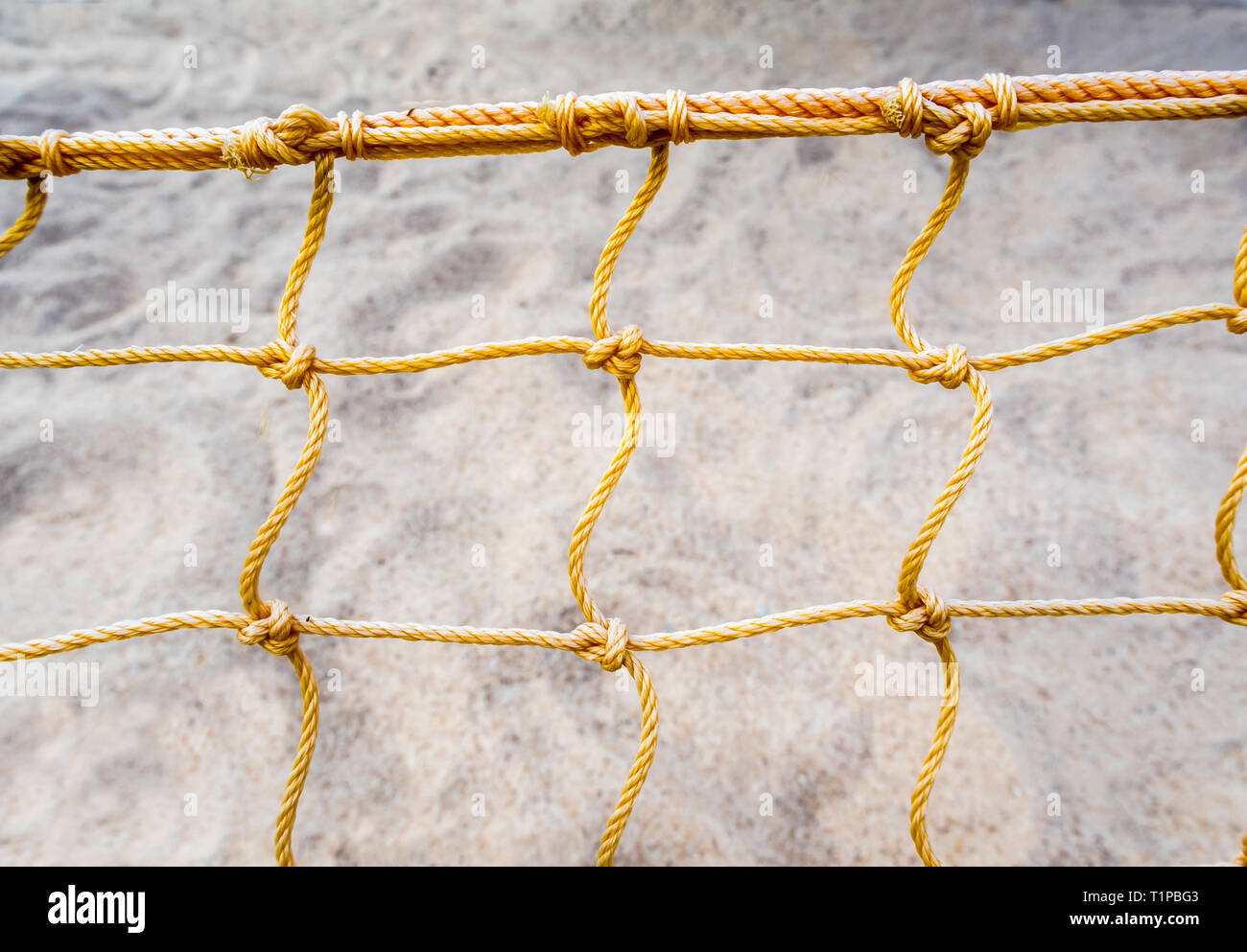 Mesh net of beach volleyball Stock Photo Alamy