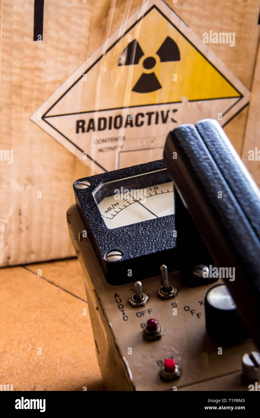 Radiation measurement with radiation survey meter Stock Photo - Alamy