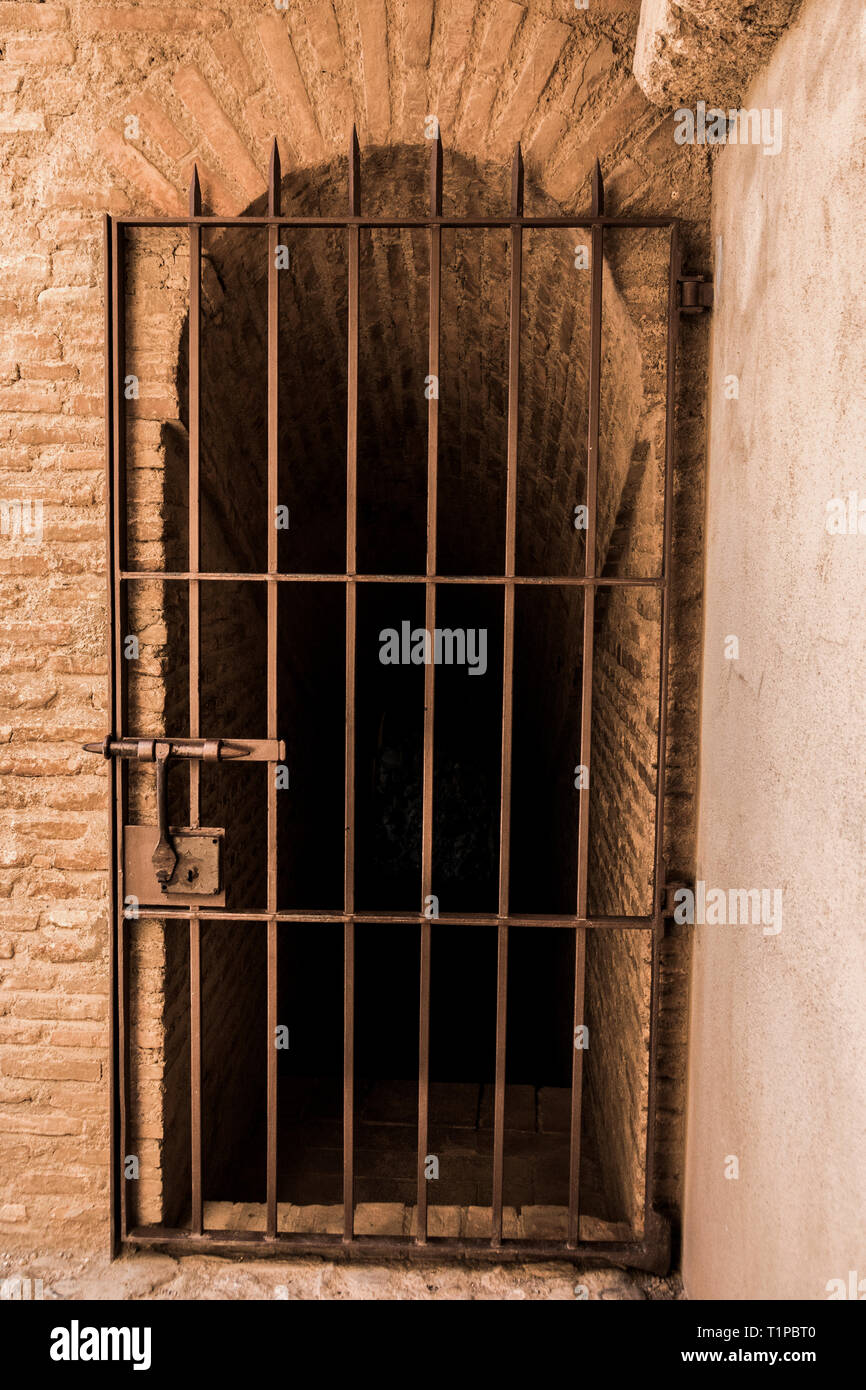 Underground jail cell and cave network, the Alhambra, Granada, Spain