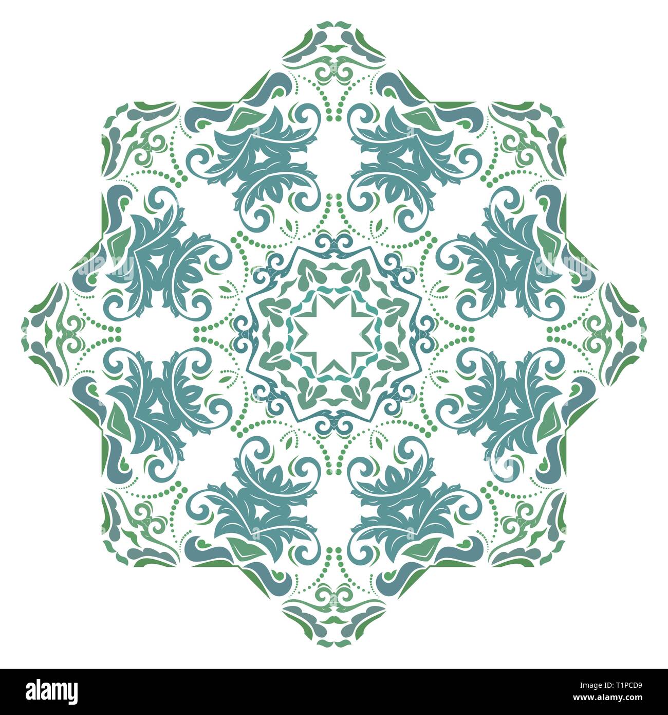 Elegant Vector Ornament in Classic Style Stock Vector