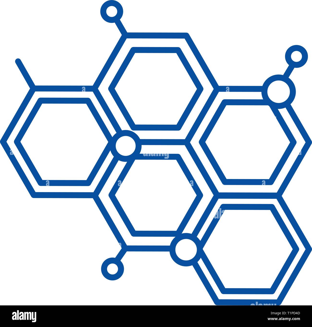 Chemical line icon concept. Chemical flat vector symbol, sign, outline ...