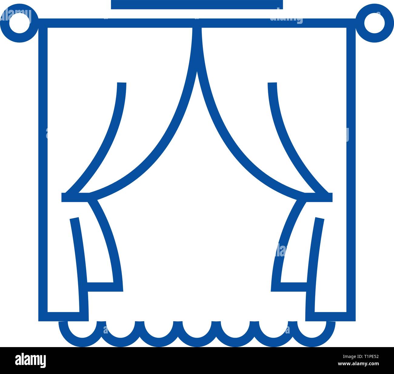 Flat design icon curtain light hi-res stock photography and images - Alamy