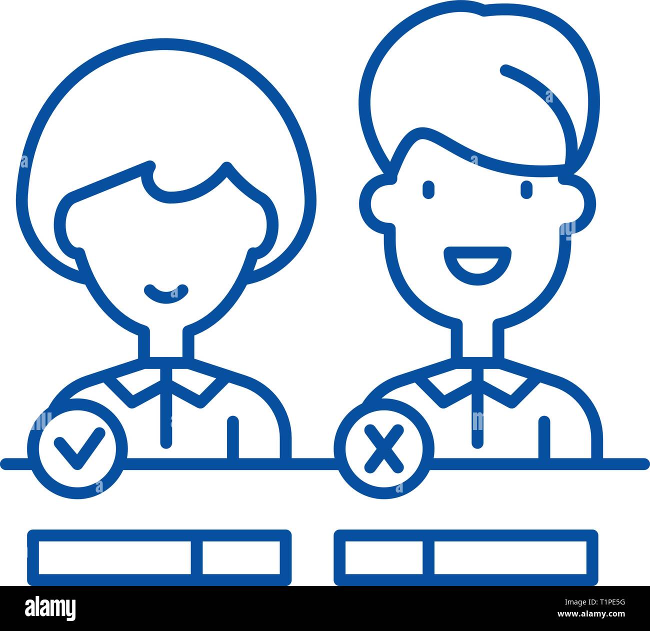 Customer status line icon concept. Customer status flat vector symbol