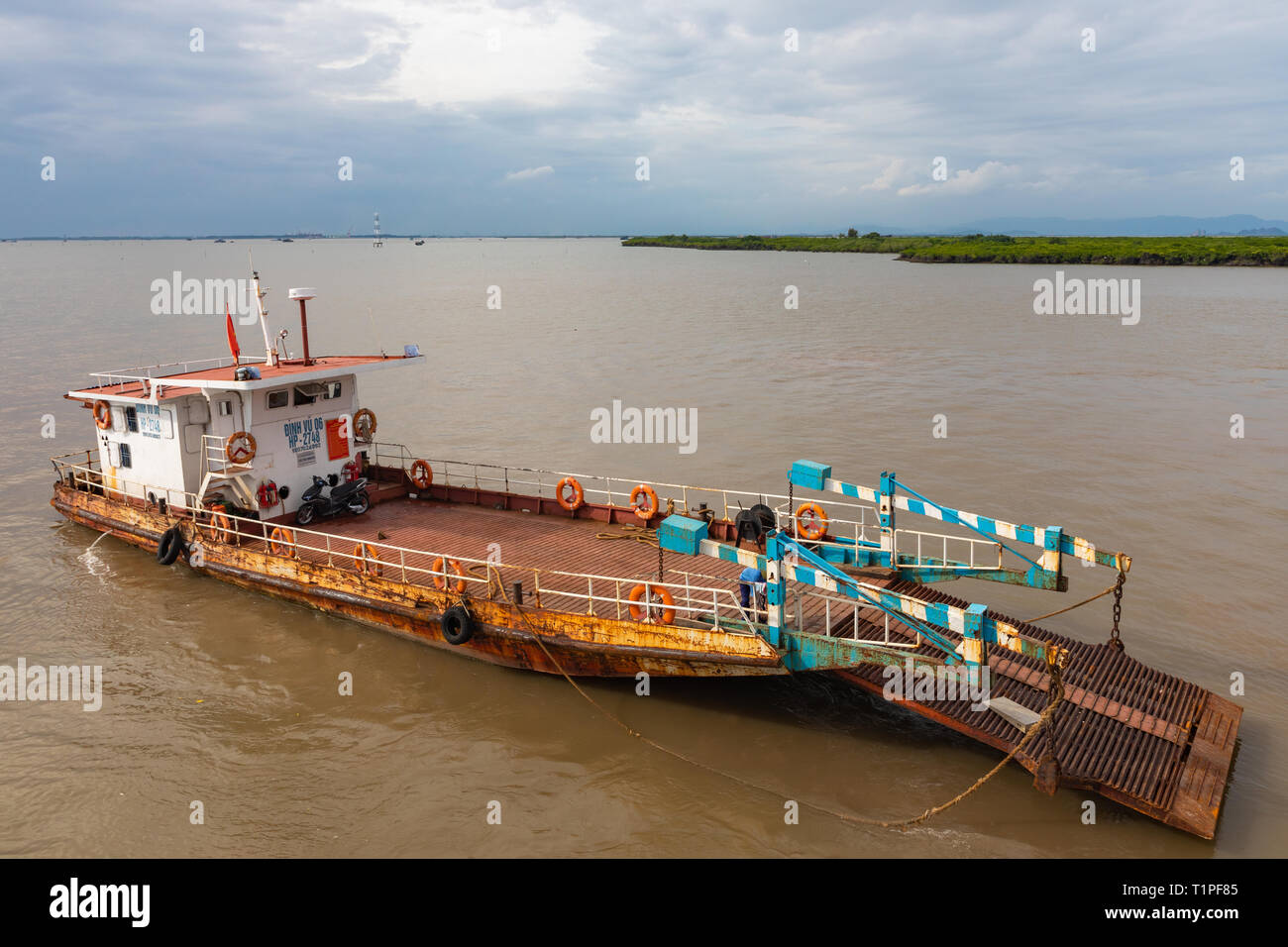 CAT BA ISLAND, VIETNAM NOVEMBER 14, 2018 Ferry to islands, Cat Ba