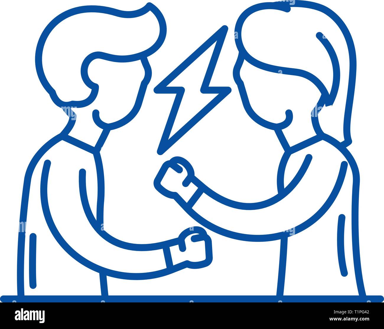 Two People Arguing Clipart