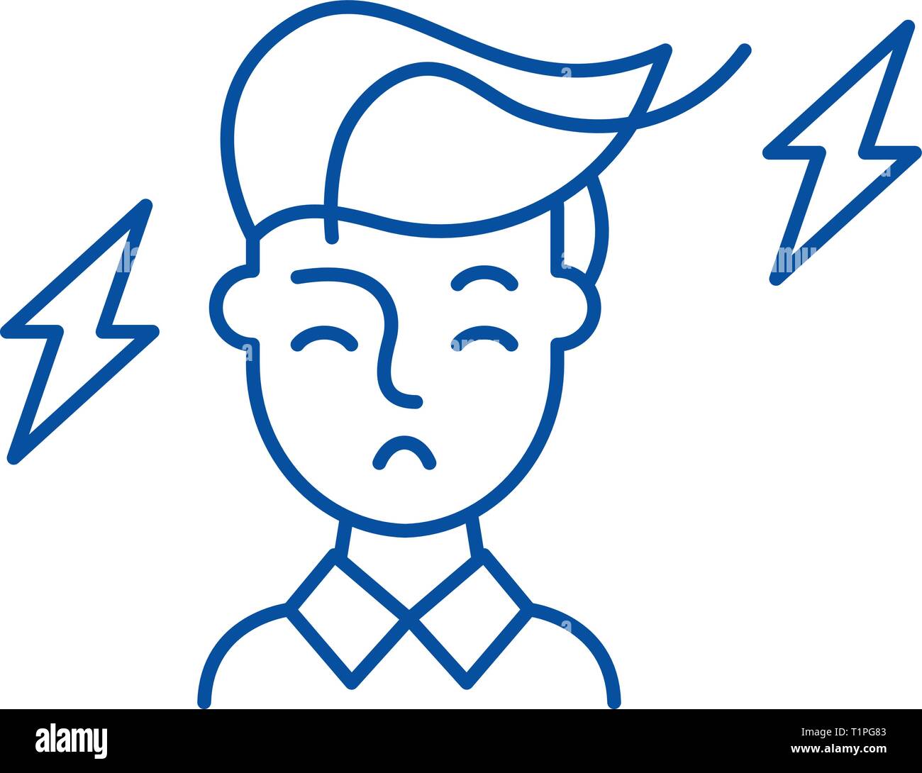 Reflection line icon concept. Reflection flat vector symbol, sign