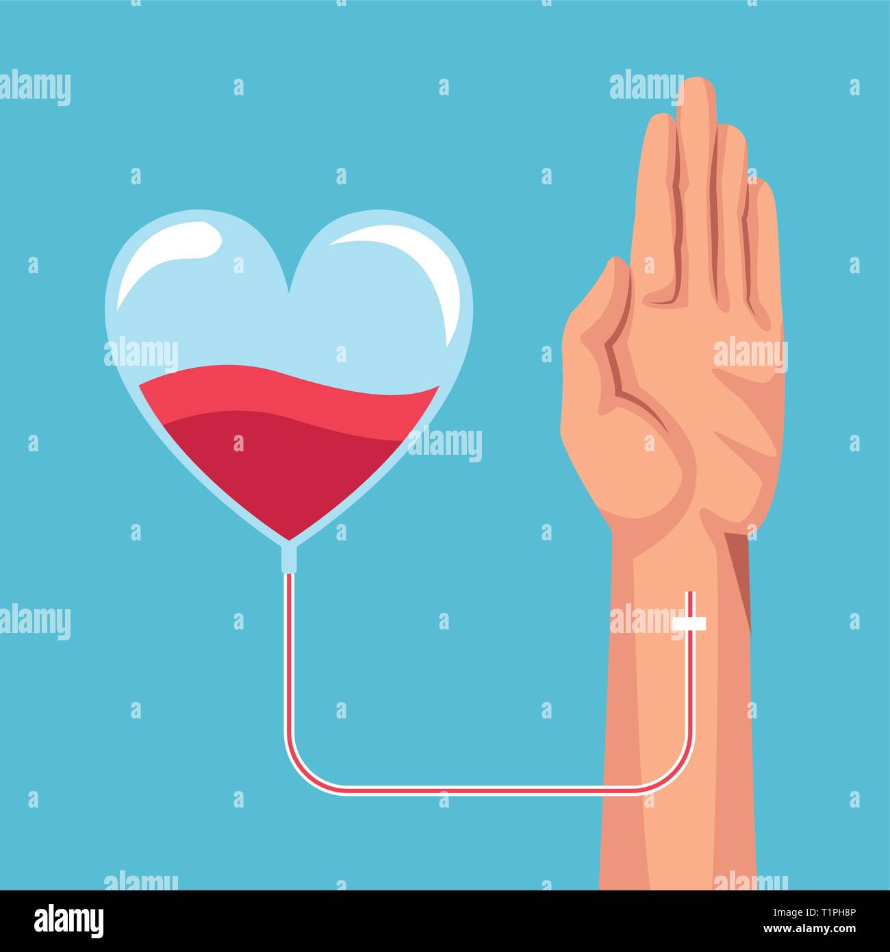 Blood donation charity cartoons Stock Vector