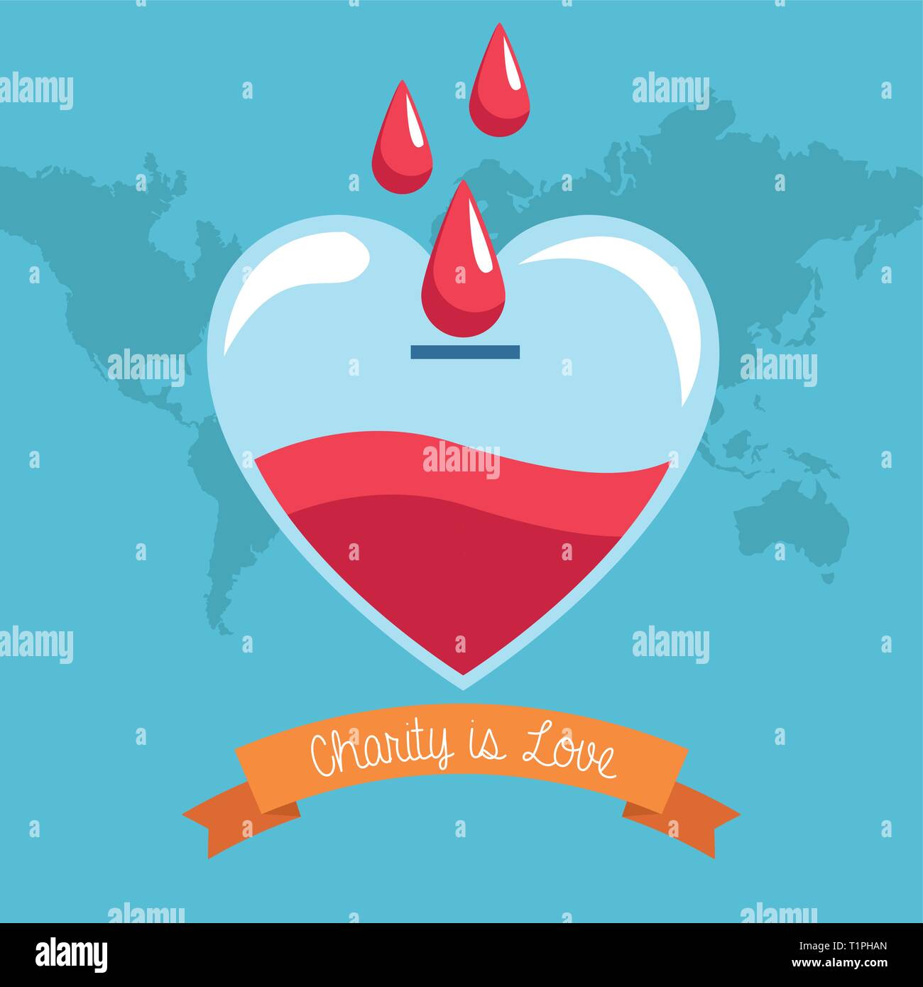 Blood donation charity cartoons Stock Vector