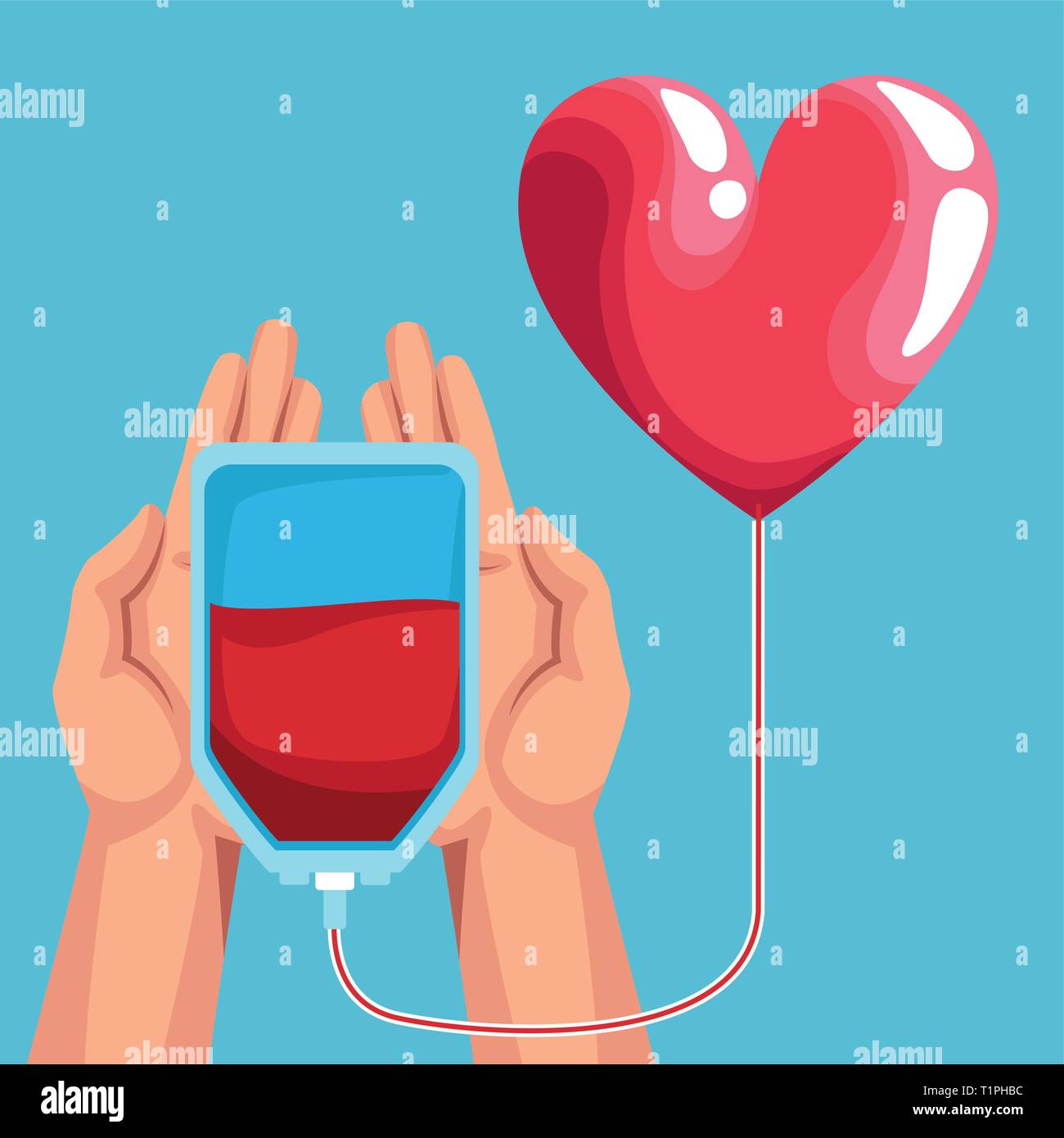 Blood donation charity cartoons Stock Vector