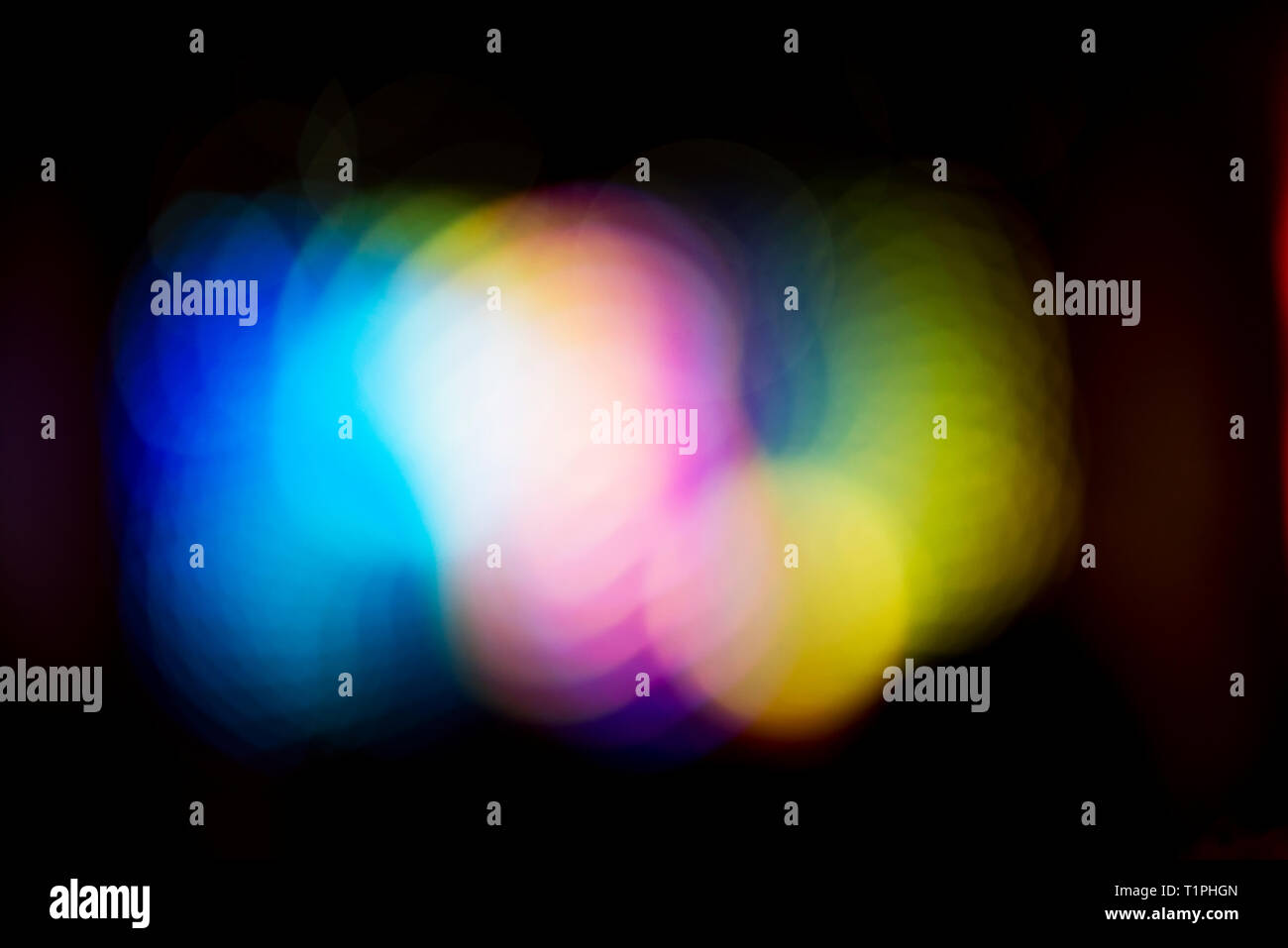 Colorful bokeh lights on a black background Stock Photo - Alamy