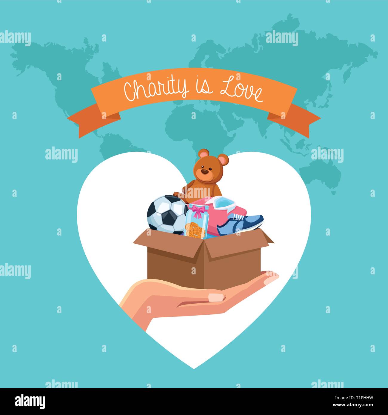 Soccer ball donation Stock Vector Images Alamy