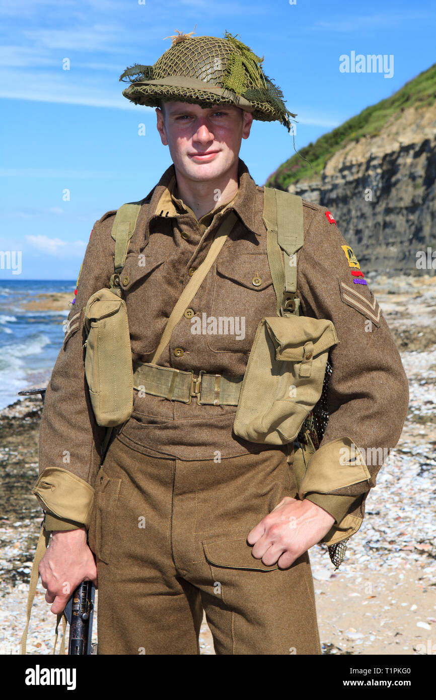 A corporal of the 56th Infantry Brigade (Essex) of the British Army on