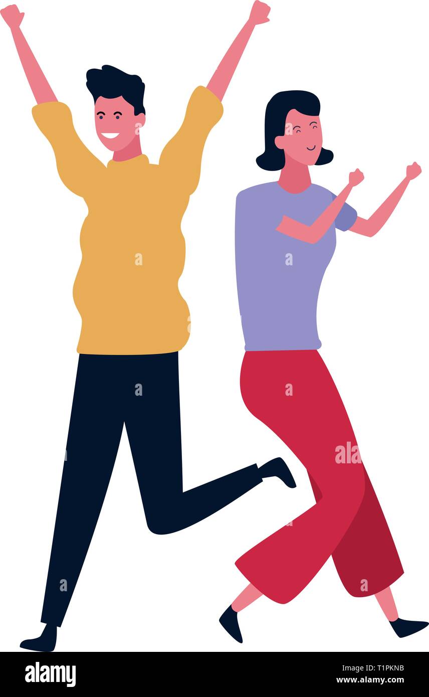 Couple having fun and dancing Stock Vector Image & Art - Alamy