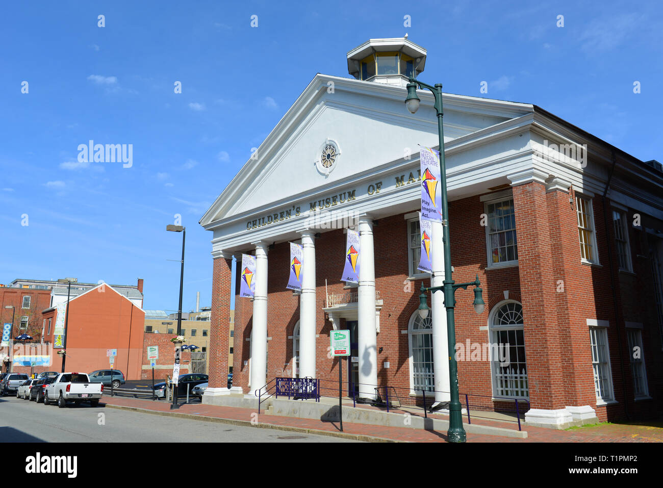 Portland Children's Museum of Maine at Arts District on Free Street in Portland, Maine, USA. Stock Photo