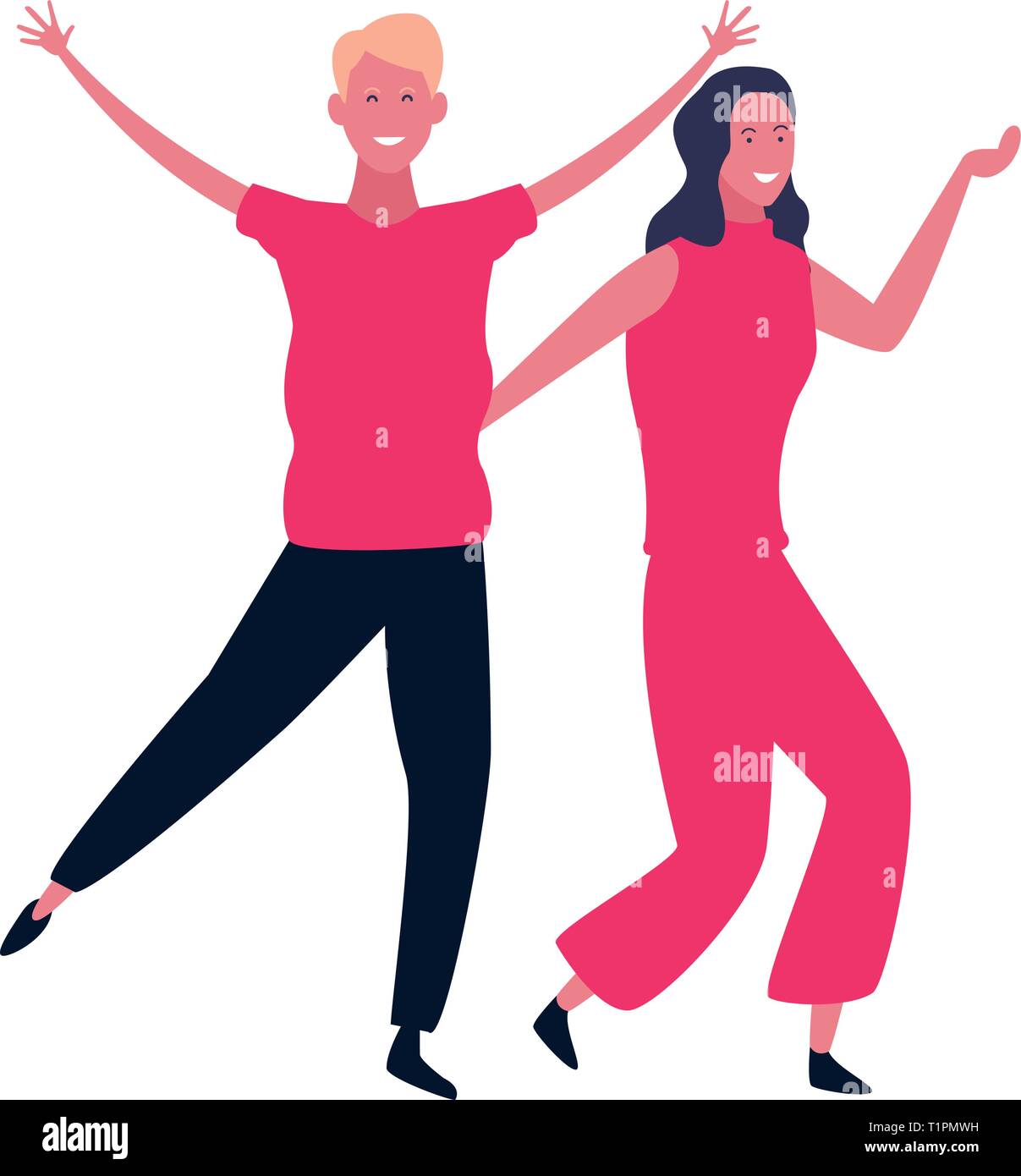 Couple having fun and dancing Stock Vector Image & Art - Alamy