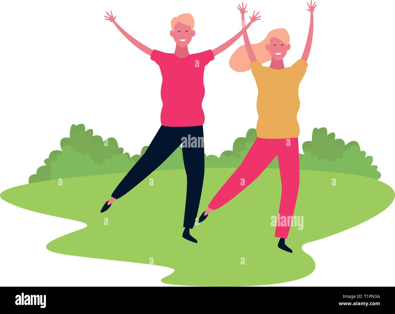 Couple woman and man cartoon Stock Vector Image & Art - Alamy