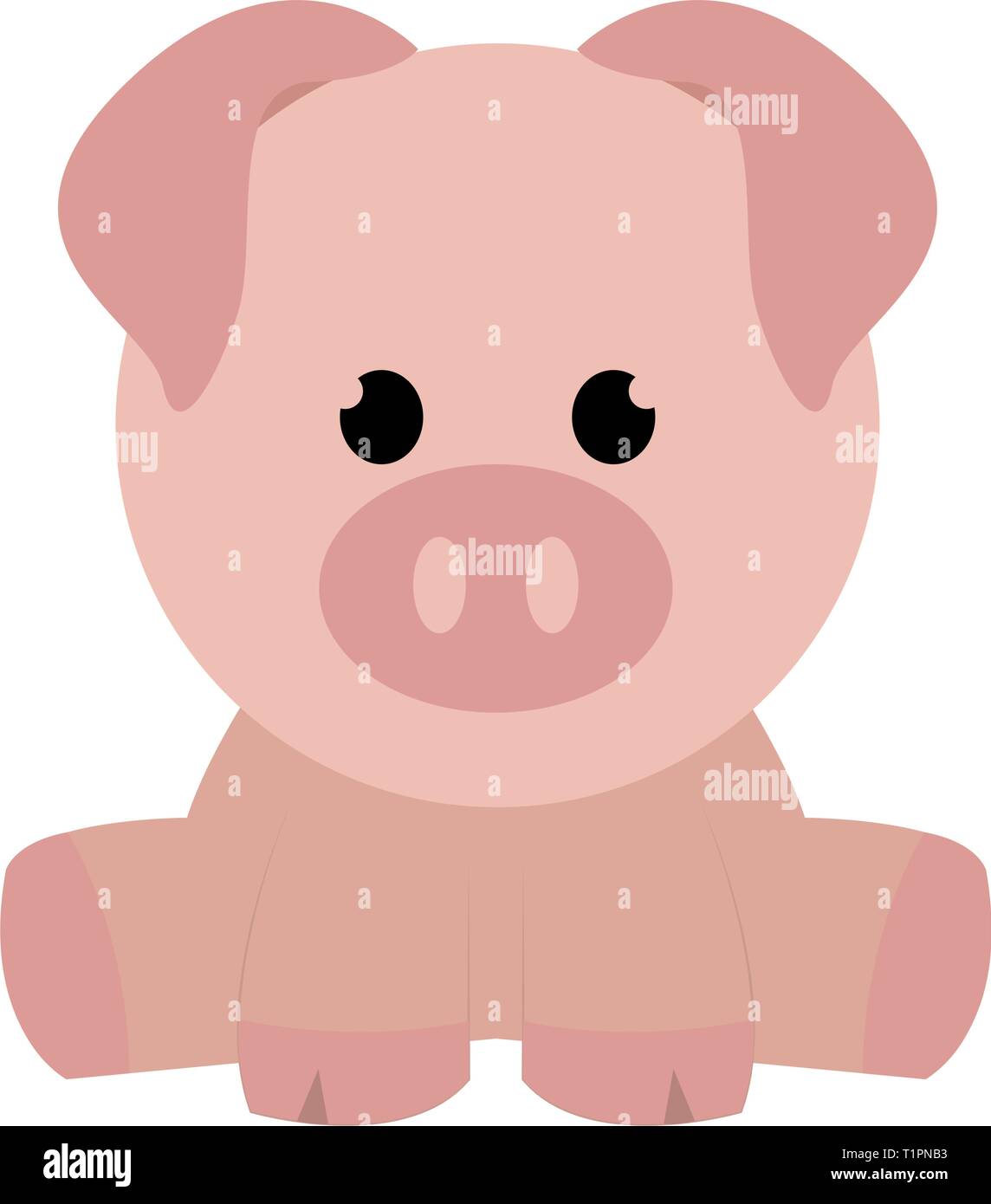 Abstract cute pig Stock Vector