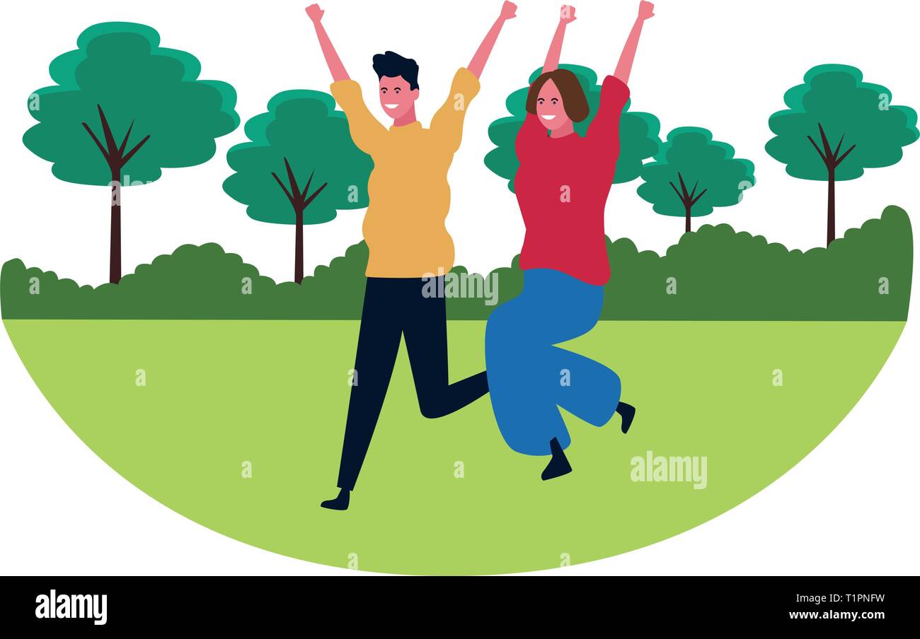 Couple having fun and dancing Stock Vector Image & Art - Alamy