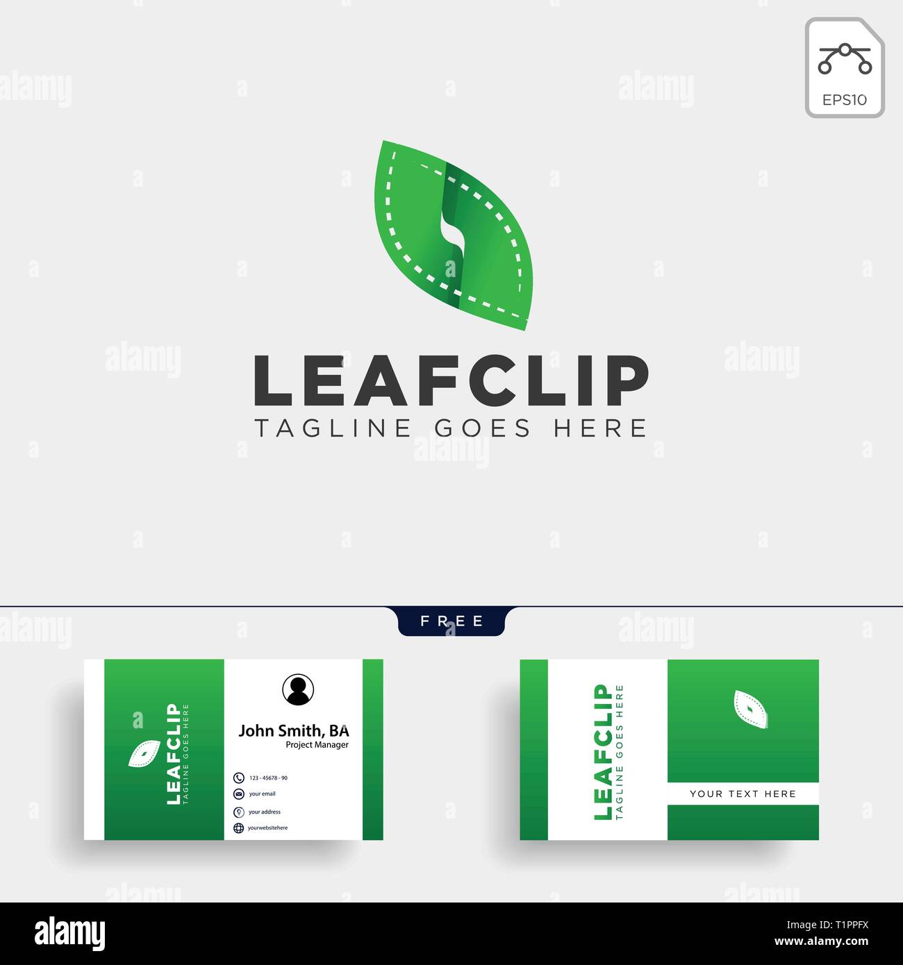 leaf movie cinema simple logo template vector illustration icon element - vector file Stock Vector