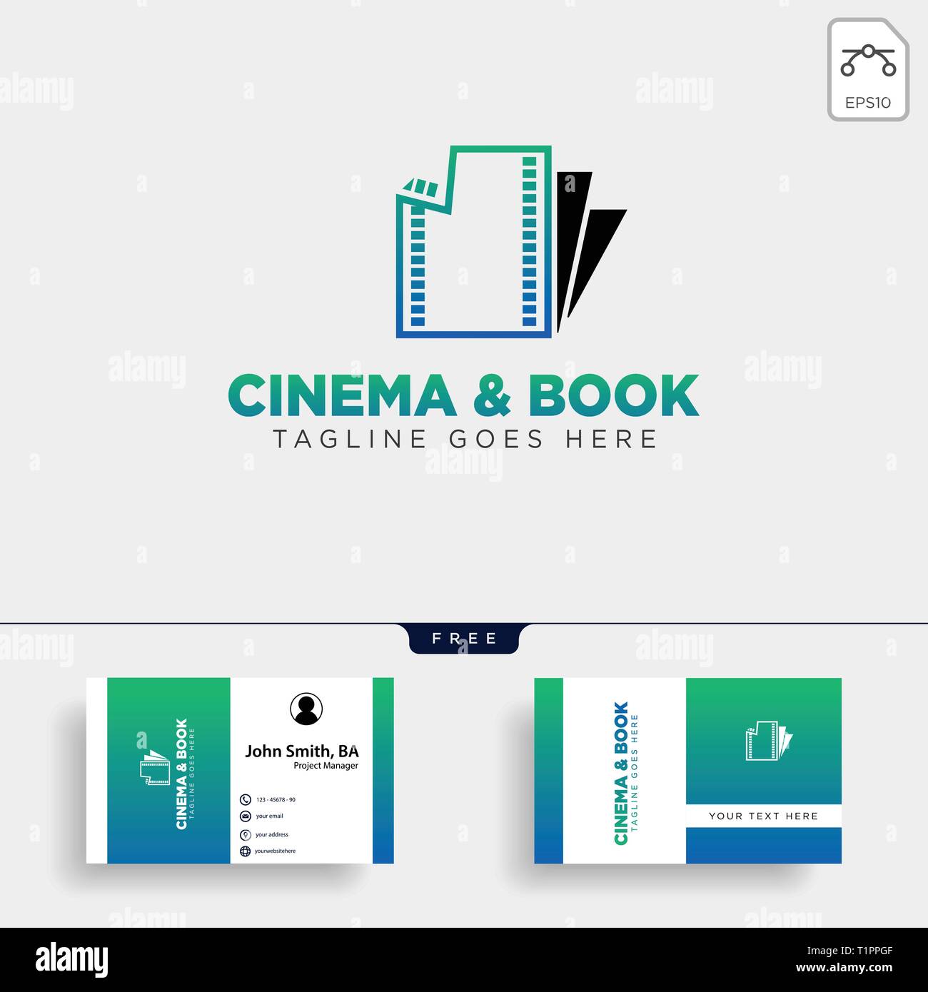 cinema book simple logo template vector illustration icon element isolated - vector file Stock Vector