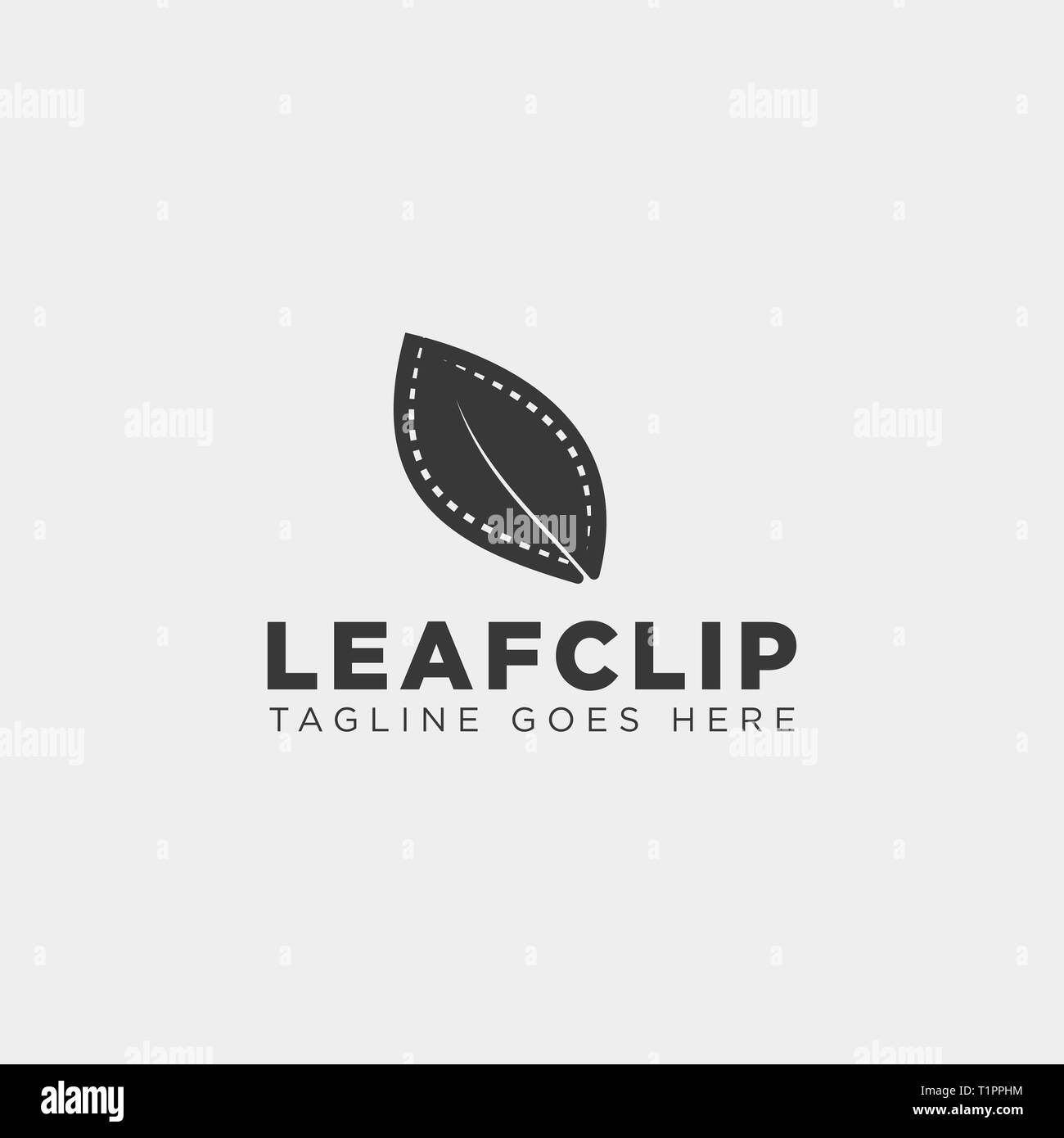 leaf movie cinema simple logo template vector illustration icon element - vector file Stock Vector