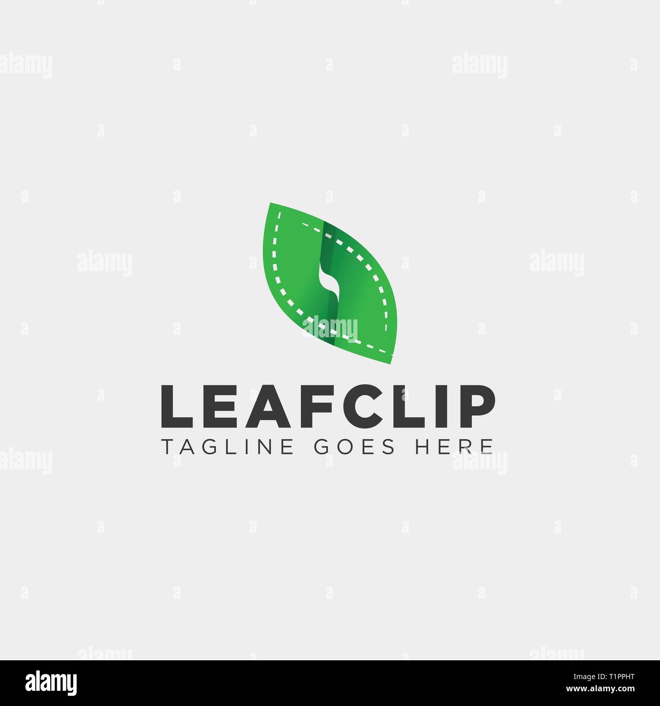 leaf movie cinema simple logo template vector illustration icon element - vector file Stock Vector