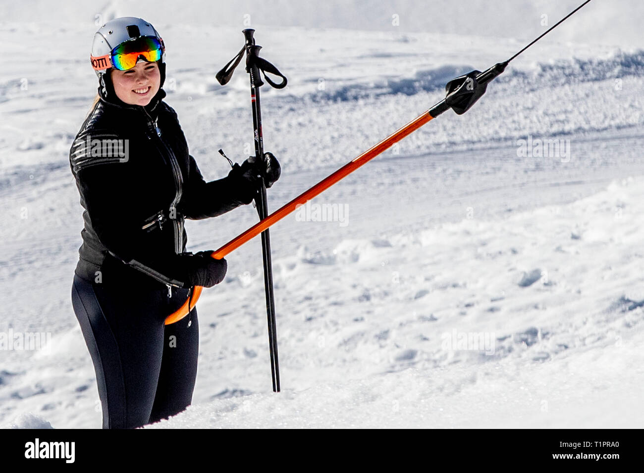 LECH - 25-2-2019 - On Monday morning 25 February 2019 a photo session will take place in Lech, Austria with His Majesty King Willem-Alexander, Her Maj Stock Photo