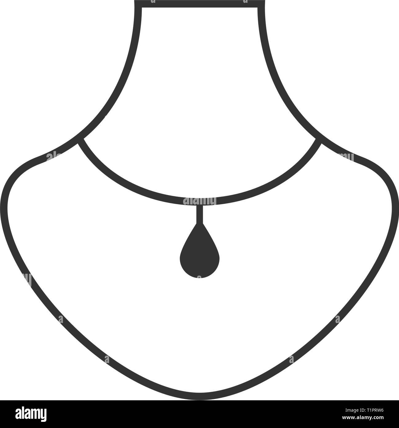 Necklace graphic design template vector isolated illustration Stock