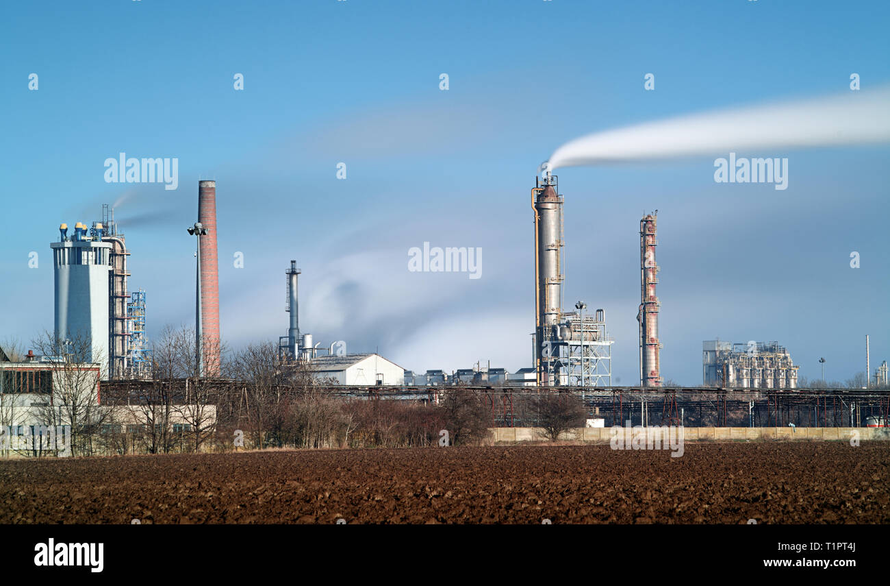 Petrochemical industry - Long Exposure Stock Photo