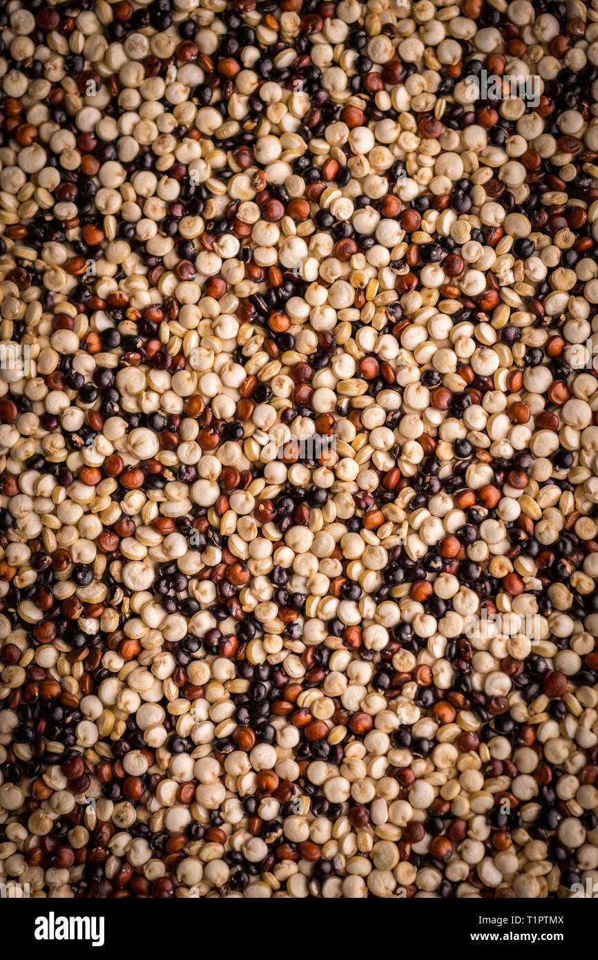 Quinoa Grains Organic Theme Background Stock Photo