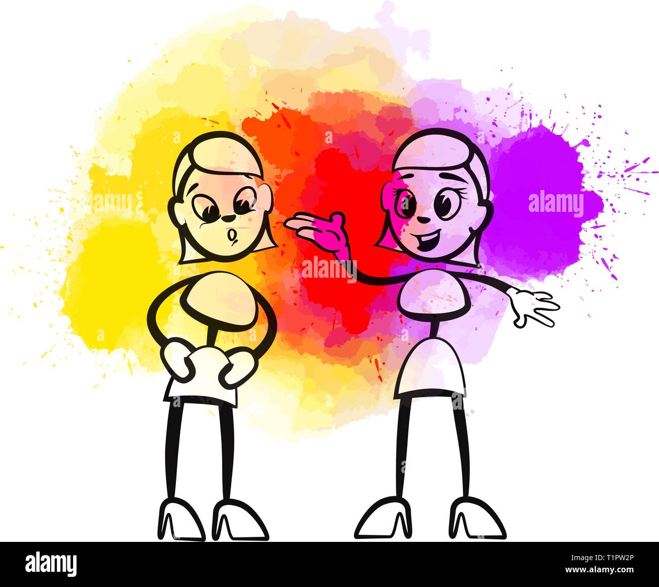 Women gossiping retro hi-res stock photography and images - Alamy