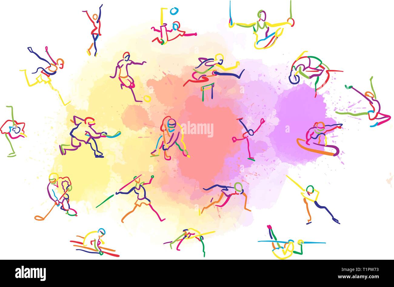 Stickman Exercise Exercise stick figure set hi-res stock photography and images - Alamy