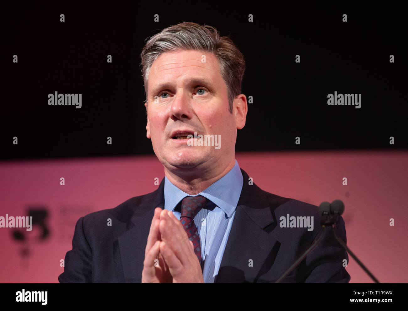 London, UK. 28th Mar, 2019. Shadow Secretary of State for Brexit, Sir Keir Starmer, speaks at the British Chambers of Commerce Annual Conference 2019 in Westminster. Credit: Tommy London/Alamy Live News Stock Photo
