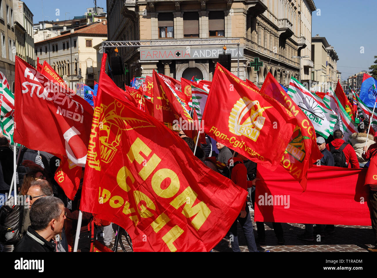 Padua Italy March 28th 2019 Eight Hours Strike Of The Veneto