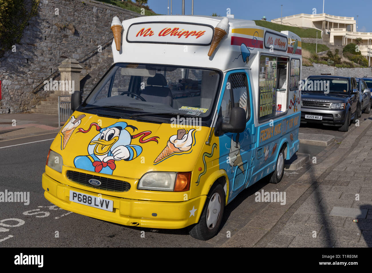 Ice Cream Van on The Hoe, Plymouth, Devon, UK Stock Photo Alamy