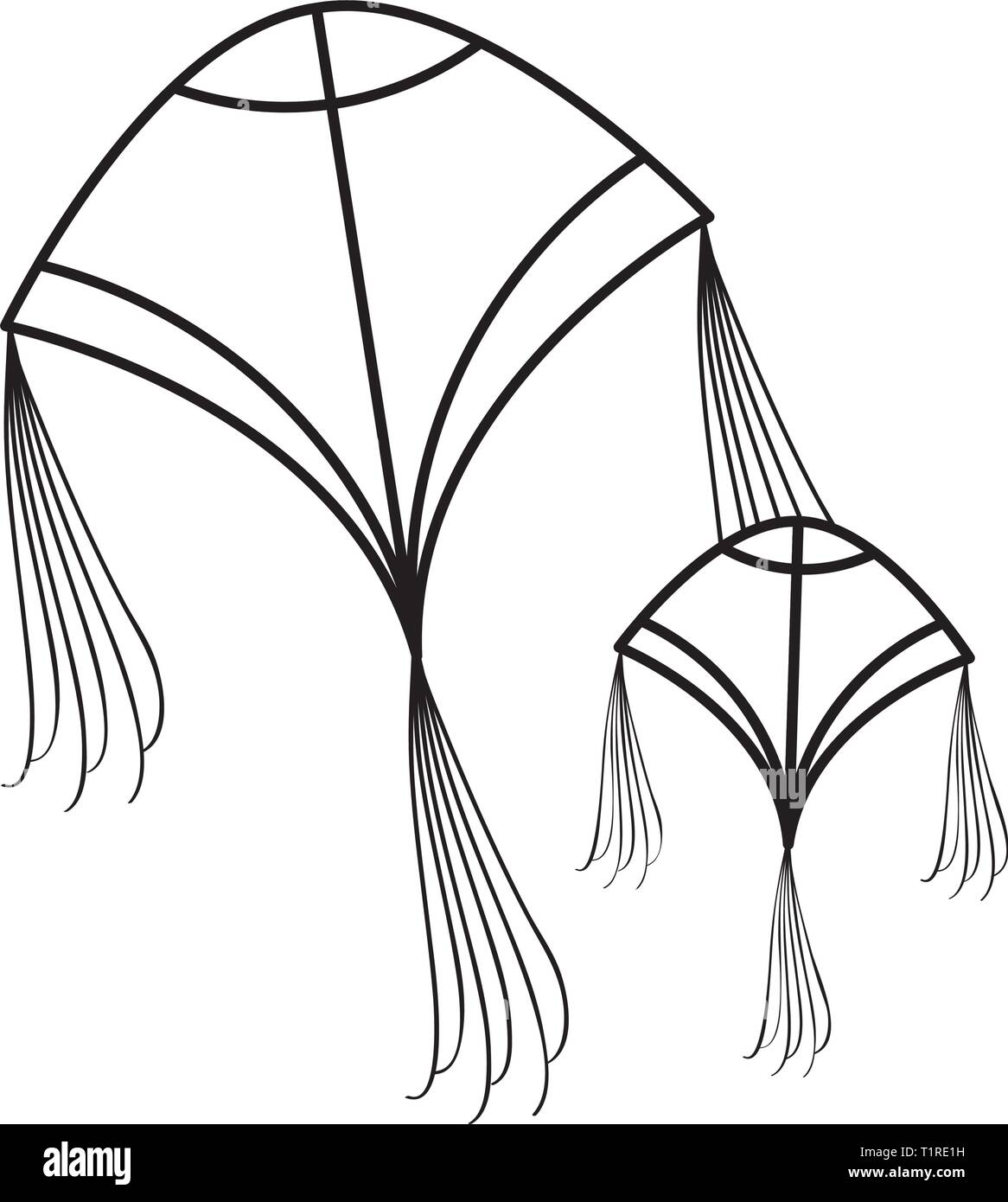 Children and kites Black and White Stock Photos & Images Alamy