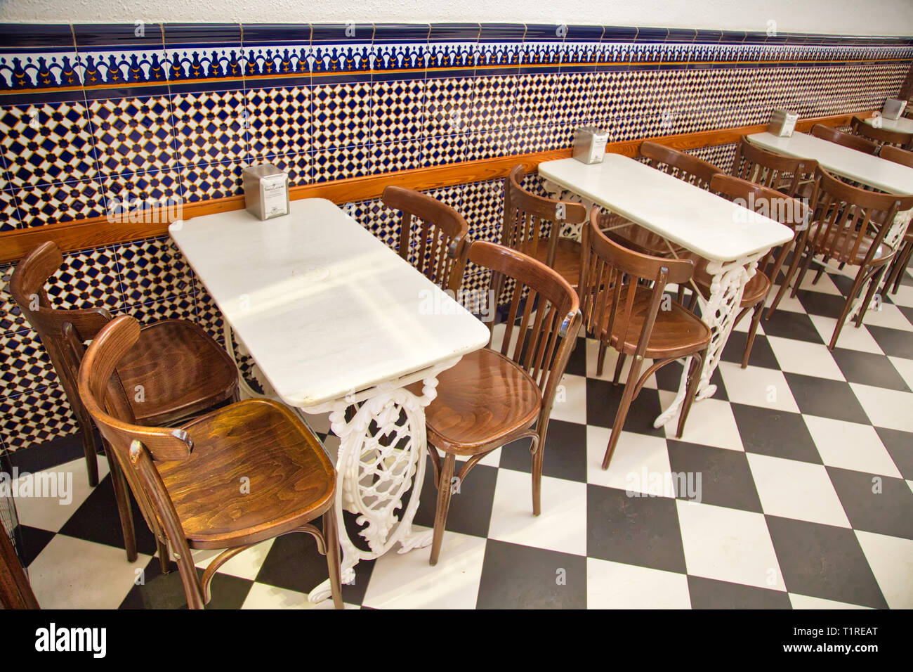 Typical Spanish cafe in Valencia Stock Photo