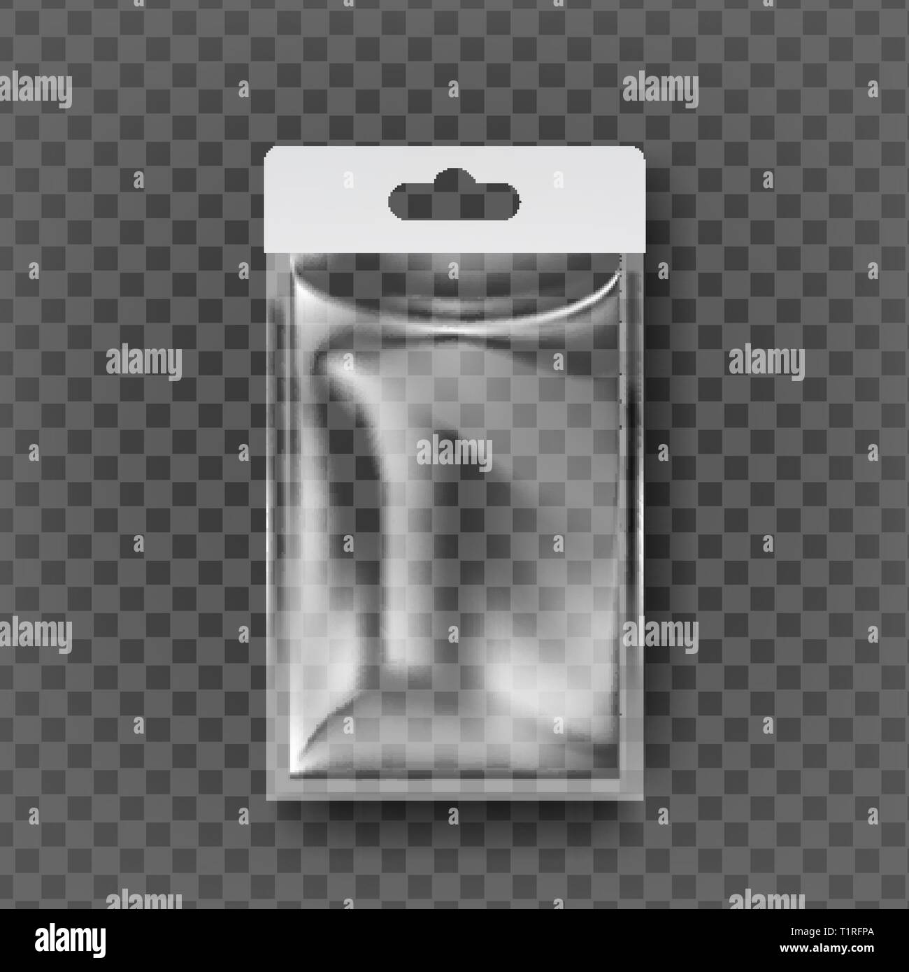 Download Plastic Pouch Bag Vector Transparent Pocket Wrap With Hang Empty Product Polyethylene Mock Up Template Nylon Doy Pack Branding Design Package Stock Vector Image Art Alamy